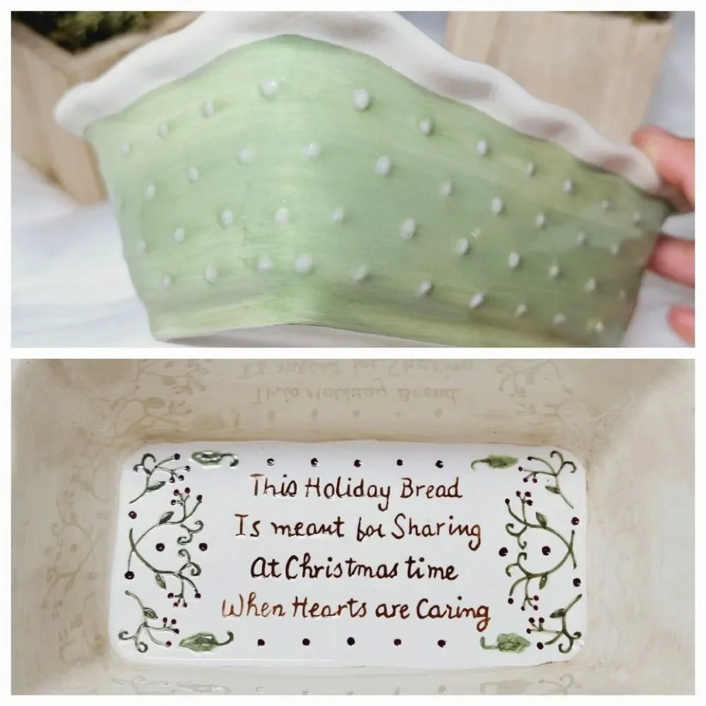 Set of 2 Oven Tara & Grasslands Mini Cake Loaf Baking Dish Christmas Lot Vintage